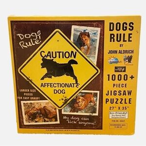 John Aldrich Dogs Rule 1000 Piece Jigsaw Puzzle NEW